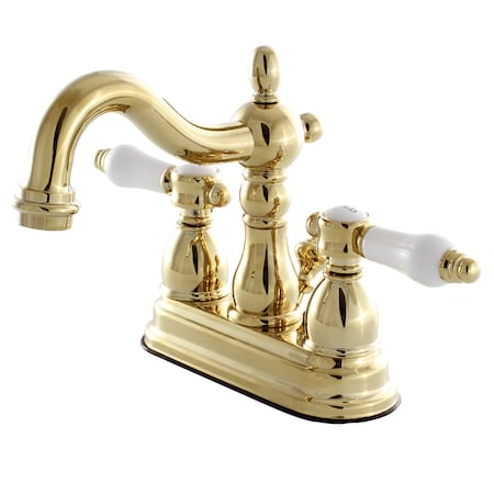 Kingston Brass 4" Centerset Bathroom Faucet, Polished Brass KB1602BPL